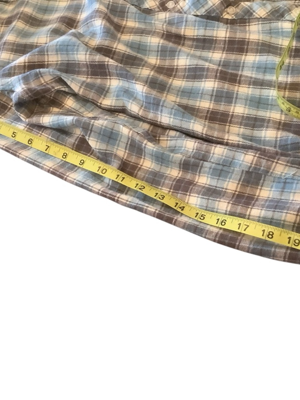MM Vintage Plaid Embroidered Shirt Boho Festival Floral Back Top L - Picture 11 of 11